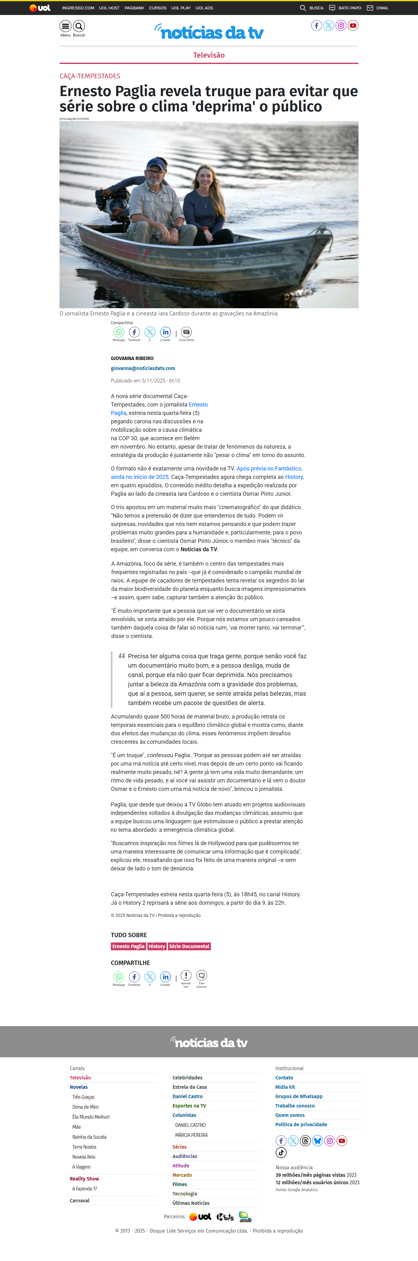 CBN Vale - Iara Cardoso destaque FLIM