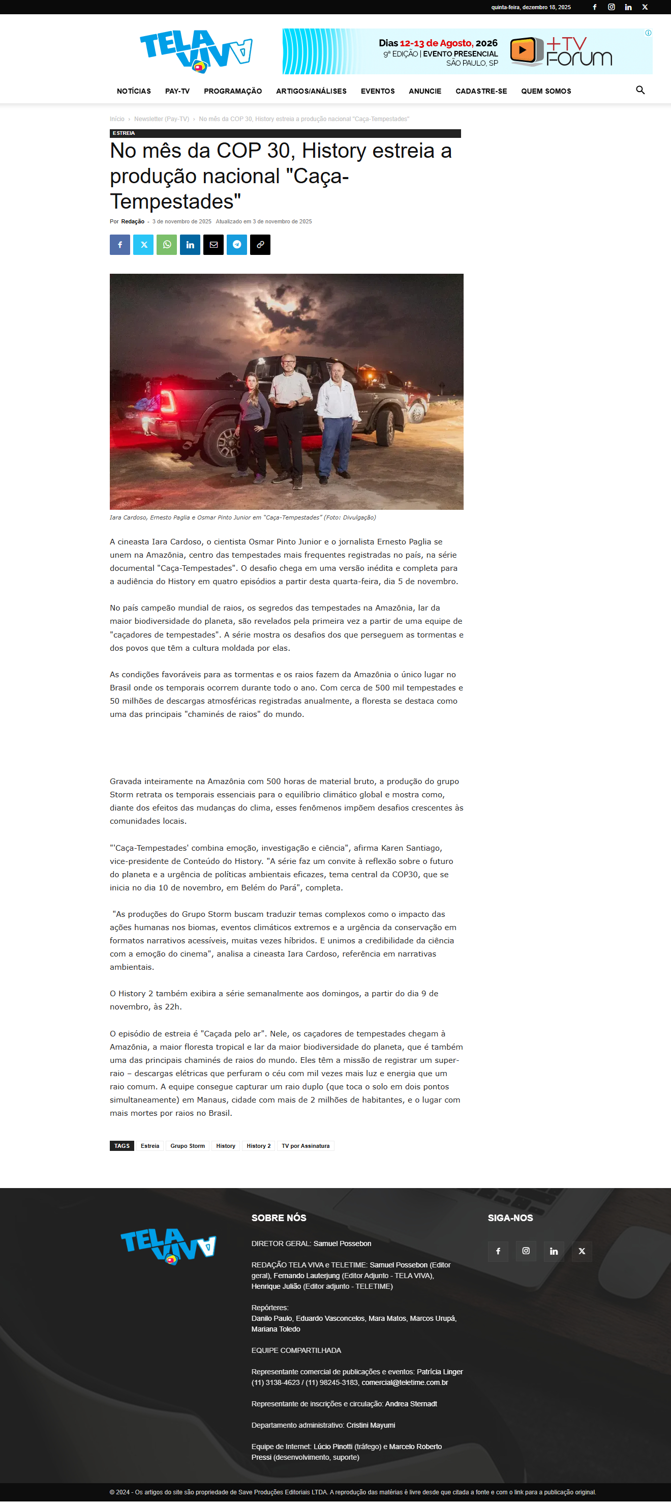 CBN Vale - Iara Cardoso destaque FLIM